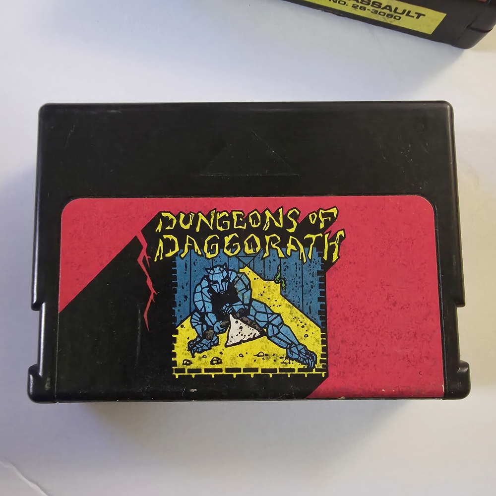 Dungeons of Daggorath Game Cartridge For TRS-80 - Black and Red